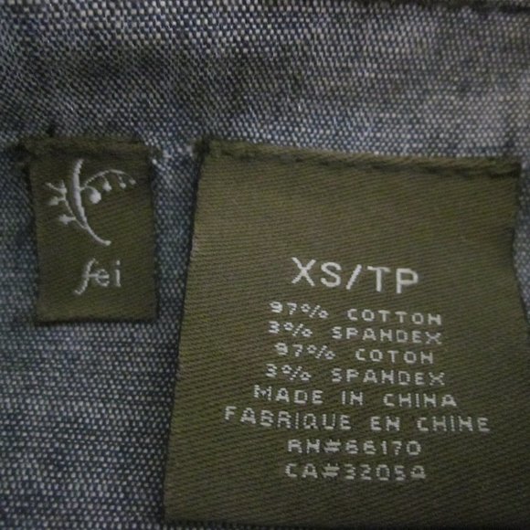 Fei Dress XS Blue Tunic Shirt Belted - Picture 3 of 8